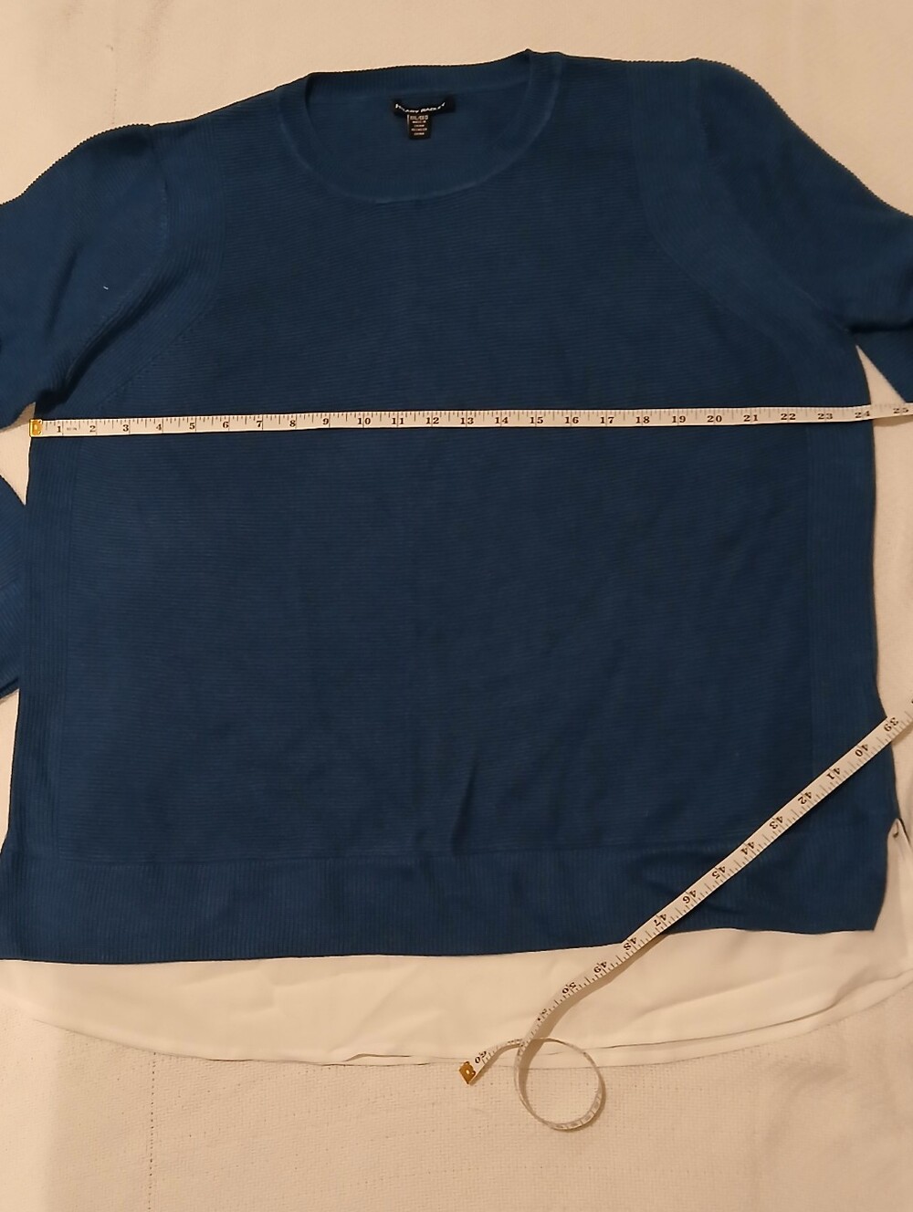 Hilary Radley Women's Scoop Neck Sweater in Dusty Blue - Picture 3 of 4